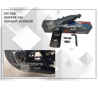 Per Royal Enfield Hunter 350 "Silver Stallion Nero E Argento Silenziatore"