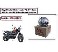 Per Royal Enfield Interceptor "& GT, gruppo faro LED cromato Bear 650"