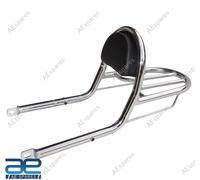 Adatto Per Royal Enfield Meteor 350 Portapacchi Posteriore Con Poggiatesta Cromo