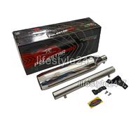 PER ROYAL ENFIELD NEW BULLET 350 "Red Rooster Exhaust Silencer & Pipe Polish"