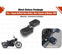 Per Royal Enfield "New Bullet, New Classic & Meteor 350 Black Deluxe Footpegs"