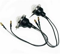 Per Royal Enfield Pallottola Trasparente Pilot Luci Cromata Cerchi Coppia 140223