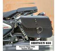 Per Royal Enfield Shotgun 650 "Saddle Stay With Pannier Bags Pair colore nero"