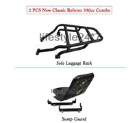 Per Royal Enfield "Solo Luggage Rear Rack & Sump guard" Classic Reborn 350cc