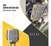 Per Royal Enfield "Stainless Steel Radiator Guard Silver D1" Super Meteor 650