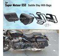 Per Royal Enfield Super Meteor 650 Borse Porta Bagagli Con Staffa Sella, Nera