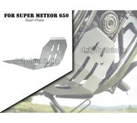 Per Royal Enfield Super Meteor 650 COMBAT BASH PLATE SUMPGUARD ARGENTO