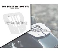 Per Royal Enfield Super Meteor 650 "Vermillion Solo Carrier Argento"