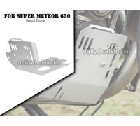 Per Royal Enfield Super Meteor 650 Voyager Bash Plate Sumpguard Argento