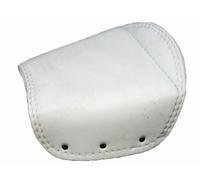 Per Royal Enfield Triumph BSA Lycett pelle Bianca Posteriore Sella Coprisedile