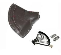 Per Royal Enfield Triumph Lycett Brown Faux Leather Front Solo Seat Completo GEc