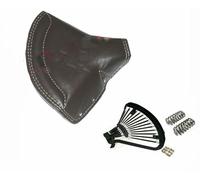 Per Royal Enfield Triumph Lycett Brown Finta Pelle Sella Anteriore Completa