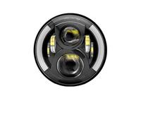 Per Royal Per Enfield Per Himalayan 400 411 650 350 Per Cafe Per Racer Faro Anteriore Per Moto Da 7 Pollici Con Luci A LED Halo DRL Lampada Luci Anteriori(Yellow DRL)