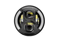 Per Royal Per Enfield Per Himalayan 400 411 650 350 Per Cafe Per Racer Faro Anteriore Per Moto Da 7 Pollici Con Luci A LED Halo DRL Lampada Luci Anteriori(White DRL)