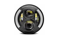 Per Royal Per Enfield Per Himalayan 400 411 650 350 Per Cafe Per Racer Faro Anteriore Per Moto Da 7 Pollici Con Luci A LED Halo DRL Lampada Luci Anteriori(White yellow DRL)