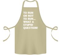 Per Run O Non Per ? Che Stupido Punto di Domanda Cotone Grembiule 100% Biologico