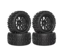 Per Rustler Per Redcat Per Volcano EPX Pro S30 Per Blackout XTE 1/10 Cerchi E Pneumatici Esagonali 12 Mm Accessori Aggiornamenti Auto RC Ricambi Pneumatici Cerchi Rc(Black)