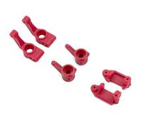 Per Rustler Per Stampede Per Bandit 1/10 Nylon Anteriore Sterzo Caster Blocchi Posteriore Stub Axle Supporti RC Parti Automobili Fuso Sterzo Rc(Red)