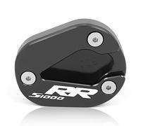 Per S1000RR S1000 RR 2019-2021 Motociclo Di CNC Piede Cavalletto Laterale Ingranditore Piastra Di Supporto Piastra Ingranditore Pad Cavalletto Laterale Della Copertura(Nero)