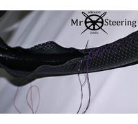 Per Saab 96 V4 67-80 Perforata Copertura Del Volante IN Pelle Viola Doppio Stch
