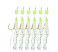 Per Sabiki Rig 6pcs Glow Beads Ganci acqua salata #8-#18 per Sabiki (11#)