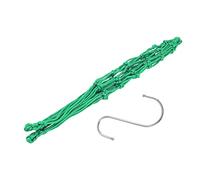 Per sacchetto per assi per verdure di pollo, portafamena di frutta, sacchetto in rete da alimentazione pollame con gancio per le oche di anatra (Verde)