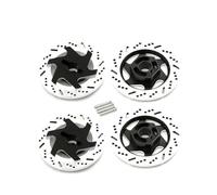 Per Sakura D4 1/10 Corse Su Per Strada 4 Pezzi Disco Freno In Metallo Cerchione Scatola Adattatore Esagonale Parti Auto RC Parti Modificate Rc(Black)