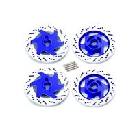 Per Sakura D4 1/10 Corse Su Per Strada 4 Pezzi Disco Freno In Metallo Cerchione Scatola Adattatore Esagonale Parti Auto RC Parti Modificate Rc(Blue)