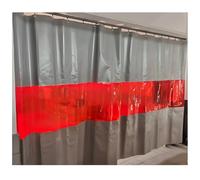 Per Saldatura Industriale, Schermi Divisori Per Tende Per Saldatura Con Finestra Di Visualizzazione Rossa, Tappetino Protettivo Ignifugo(Gray-0.5mm,2x3m/6.6x9.8ft)