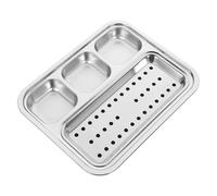 per salse - da condimento diviso da 20 cm, per barbecue, condimenti per aceto, ketchup, snack, campeggio, feste, antipasti, servire sushi, vassoio per salsa barbecue asiatico, immersione