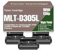 Per Samsung Cartucce di toner MLT-D305L MLT-D305S ad alta capacità per Samsung ML-3750 3750N 3750ND ML-3753ND Toner ad alta capacità per stampanti 15.000 pagine,MLT D305S-3PC