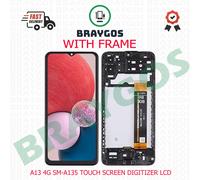 Per Samsung Galaxy A13 4G SM-A135 LCD Touch Schermo con Telaio Nero