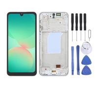 Per Samsung Galaxy A26 SM-A266B OLED Touch Screen completo con cornice bianco