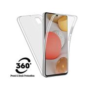 Per Samsung Galaxy A42 5G Custodia 360 Full Body Protezione Fronte-Retro Clear