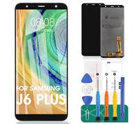 Per Samsung Galaxy J6 Plus J610 / J4 Core J410 / J4 Plus J415 2018 Kit di riparazione del digitalizzatore del sensore di tocco del display LCD di sostituzione dello schermo (nero, senza cornice).