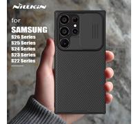 Per Samsung Galaxy S26 S25 S24 S23 S22 Ultra Edge Custodia Nillkin CamShield Slide Camera Cover per S24 FE S23 Plus Custodie per lenti