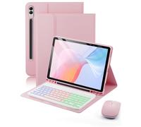 Per Samsung Galaxy Tab S10 Ultra/S9 Ultra/S8 Ultra 14.6 Pollici Cover Con Bluetooth Francese (AZERTY) Tastiera Retroilluminata e Mouse, Illuminazione Posteriore" Tastiera Mouse Custodia di Protezione