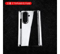 Per Samsung Galaxy Z TriFold Trible Fold Custodia trasparente opaca HD magnetica con doppia cerniera Cover posteriore con armatura in plastica dura