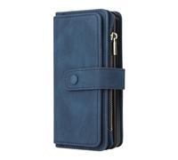 Per Samsung GalaxyZ Fold3 5G Custodia per carte di credito con cerniera in pelle