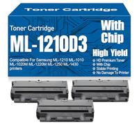 Per Samsung ML-1210 Cartucce toner 1010 1020M 1220M 1250 1430 Compatibili Toner ML-1210D3 Alta capacità per Samsung ML-1210 ML-1010 ML-1020M ML-1220M ML-1250 ML-1430,ML 1210D3 -3PC