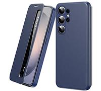 per Samsung S26 Ultra Smart Clear View Cover Case, Flip Folio Custodia Protettiva in Pelle Smart View Cover per Samsung Galaxy S26 Ultra Custodia con Finestra di Visualizzazione (blu)