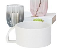 per sapone da barba - 6,1 cm classico bicchiere da barba per uomo, in schiuma con ampia apertura per pennello, design robusto, base antiscivolo, strumento in schiuma da barba in stile