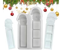 per sapone di Natale, design santa, in silicone, per feste, scatola per sapone, ghiaccio, biscotti, decorazione di dolciumi, libero, creativo per feste
