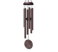 Per scacciaspiriti dai toni profondi, grande decorazione da giardino in metallo e alluminio, per patio, cortile, regali commemorativi di simpatia, suono duraturo, nero, blu, argento, marrone (marrone)
