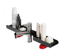 per scaffale Angolare Bagno Design Ventilato Anti-Muffa per(Black) | Base doppia robusta, installazione fori, non danneggia le pareti, montaggio sicuro