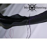 Per Scania R500 04-15 Perforata Copertura Del Volante IN Pelle Viola Doppio Stch