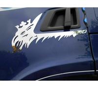 Per SCANIA 'S&R' SERIES S.Steel Chrome Griffin Door Handle Trim Cover 2pz 2017+