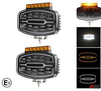 Per Scania Volvo DAF Man Camion 2X 24v 10'' LED Ovale Nebbia Pois Avviso Luce E9