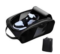 per scarpe da golf - Custodia impermeabile con cerniera, unisex, portatile, organizer per scarpe sportive, per bowling, palestra, sport, viaggi, auto, attività all'aria, Nero , Vedi la descrizione