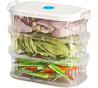 per scatola per trasparente per Cibi Secchi 15x8.5x10cm per(Three layer) | Funzione impilabile per sicura, ottimizza spazio verticale, organizzazione cucina efficiente, stabile